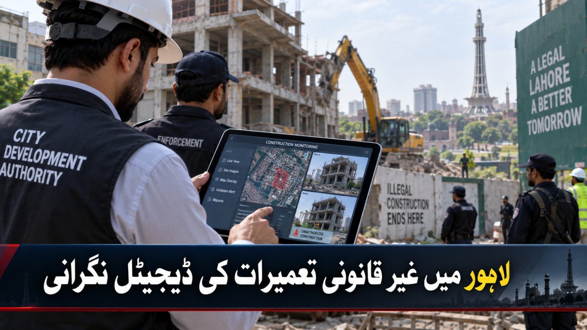 لاہور میں غیر قانونی تعمیرات کے خلاف کارروائی کی ڈیجیٹل مانیٹرنگ شروع